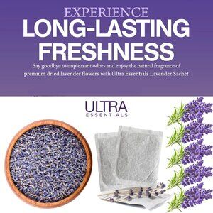 Lavender Dryer Sachets, Freshens Laundry, for Closets, Drawers, Shoes, Pillows
